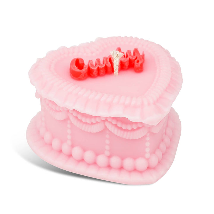 Cunty Heart Candle (cute, vintage cake candle, funny gift)