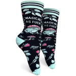 groovy things magical as fuck women's sock