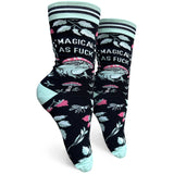 groovy things magical as fuck women's sock