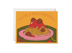 Spicy Meatball friendship greeting card