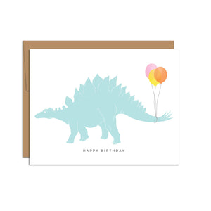 "Happy Birthday" Stegosaurus Dinosaur / Birthday / Card