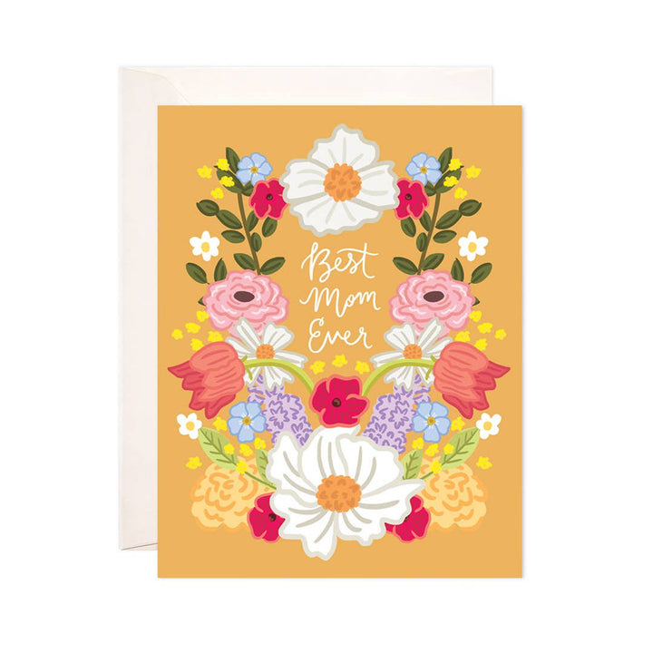 Gold Floral Mom Greeting Card - Mother's Day Card