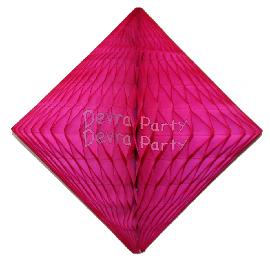 Devra Honeycomb Tissue Paper Decoration Diamond 12" (Multiple Colors Available)