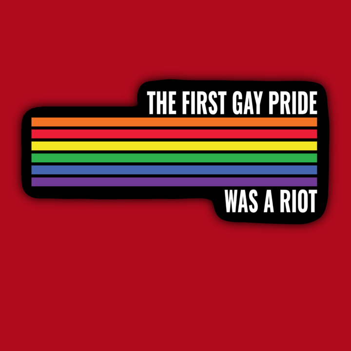 Indigo Maiden First Gay Pride Riot Sticker