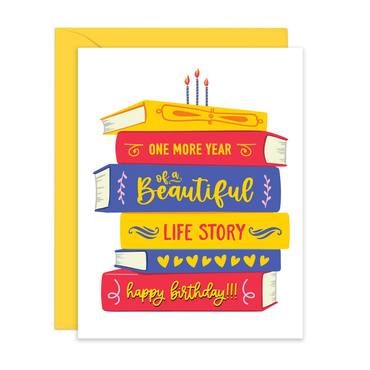 Beautiful Life Story | Books Birthday card
