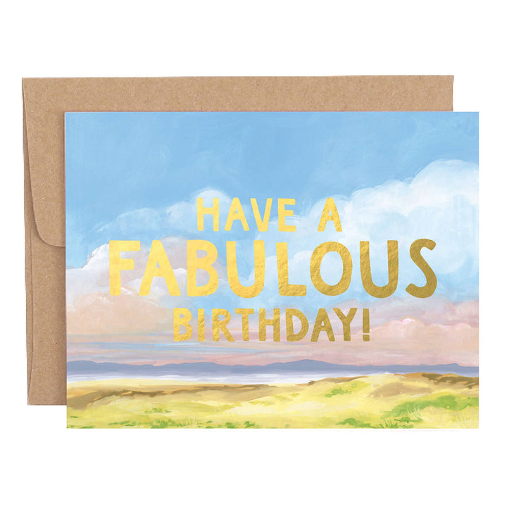 Fabulous Birthday Landscape Greeting Card