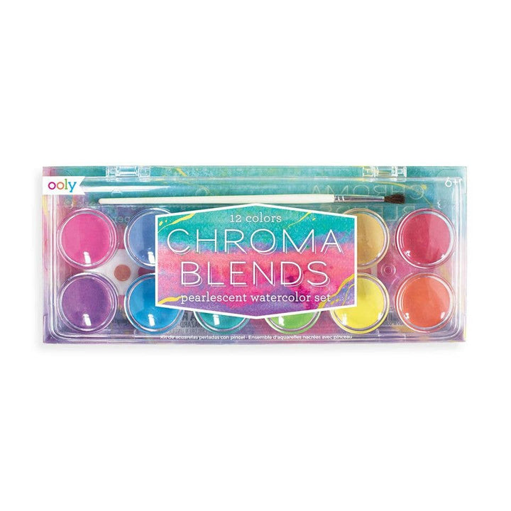 Ooly 12 color chroma blends pearlescent watercolor set