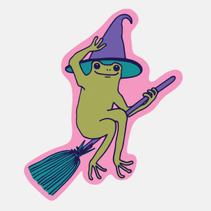 Froggy Witch Sticker