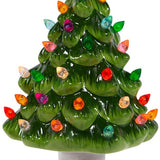 6" Ceramic Green Tree Night Light