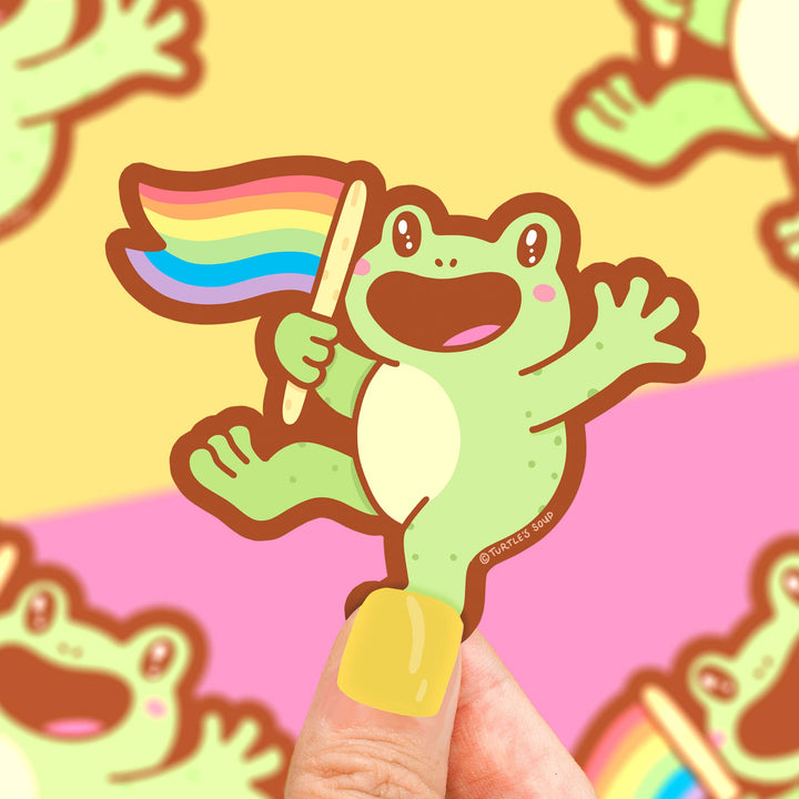 Turtle Soup Sticker - Frog Ally Pride Flag