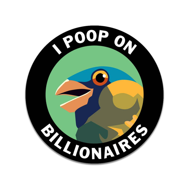 Mincing Mockingbird Sticker Poop on Billionaires