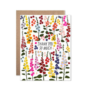 Thank You Hollyhocks Set Of 8