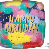 Painted Birthday Colors Foil Balloon
