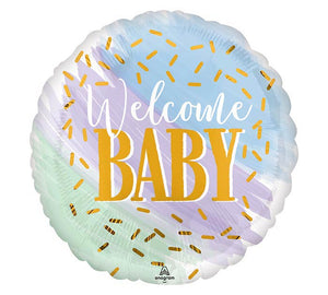 Welcome Baby Watercolor Foil Balloon